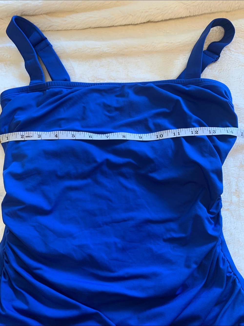 Carmen Marc Valvo Royal Blue Girls' One-Piece Swimsuitt Bikini top only - Picture 5 of 5
